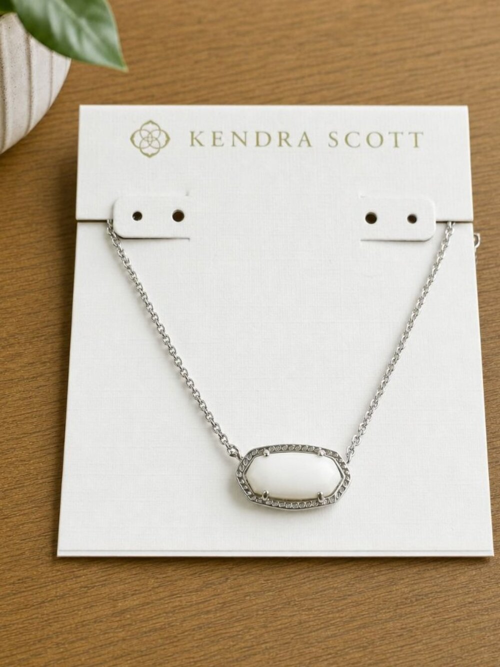 Kendra Scott Elisa Silver Pearl Pendant Necklace